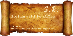 Steigervald Renáta névjegykártya