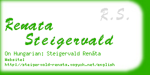 renata steigervald business card