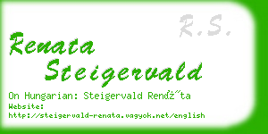 renata steigervald business card